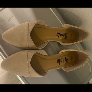 Shein, size 7.5 tan flats.